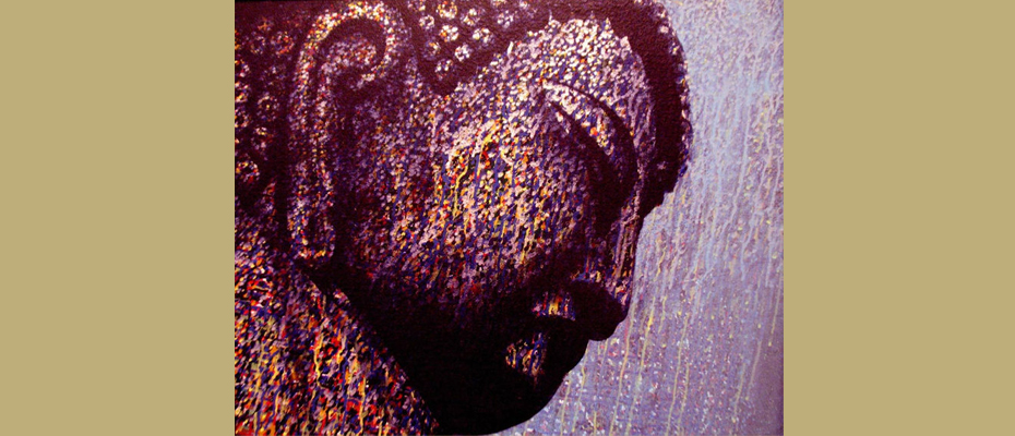 Buddha, Acrylic on Canvas, 27" x 33"
