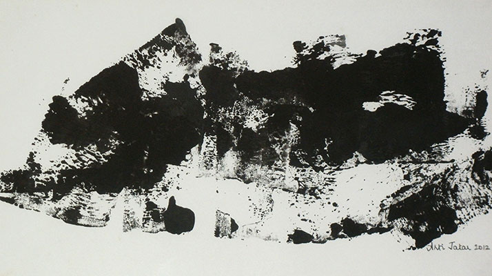 Landscape, 31.3 x 46.5, Ink on Paper by Arti Jatar