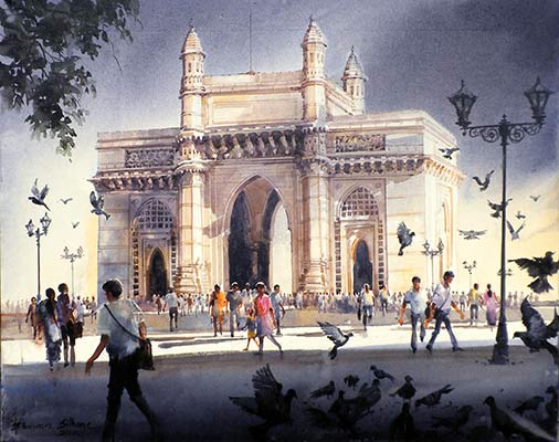 Gateway, 24 x 30, Acrylic on Canvas by Bhuwan Silhare