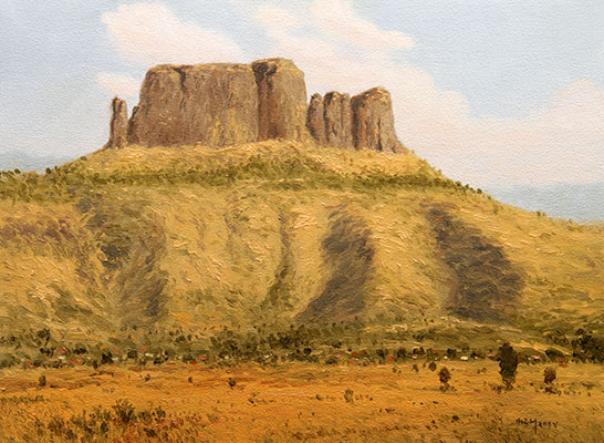 Brown Mountain, 12 x 16, Oil on Canvas by Saurabh Kadam