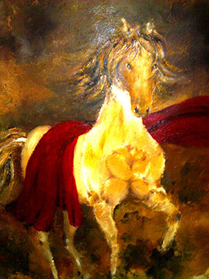 Prince, 23 x 20, Oil on Canvas  by Utpal Mazumder