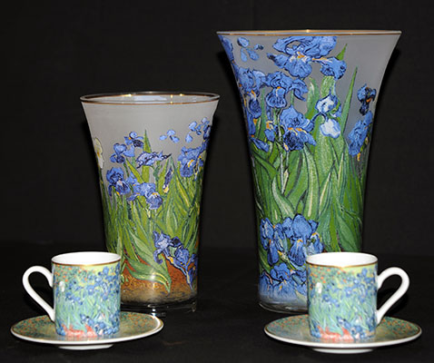 A replica of the painting by Van Gogh on the Vases and Tea cups and Saucer by Studio Abstract