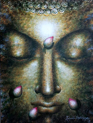 Dhyan Murti, 30 x 40, Acrylic on Canvas by Madhumita Bhattacharya